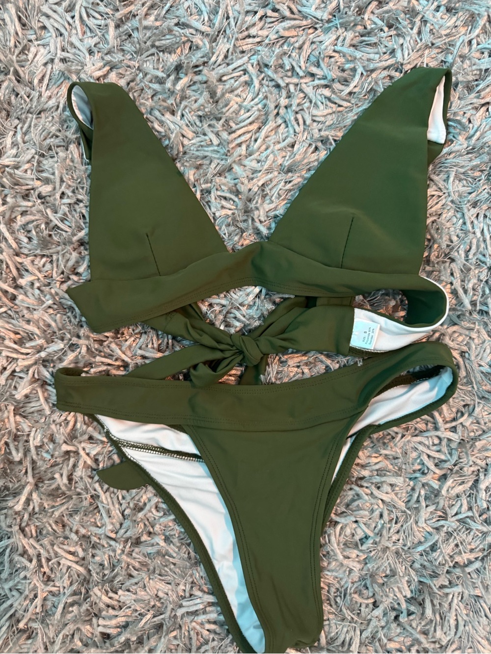 Olive Green Women's Tie-Back Bikini Set